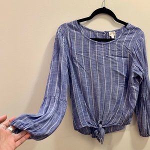 Long Sleeve Linen Blouse